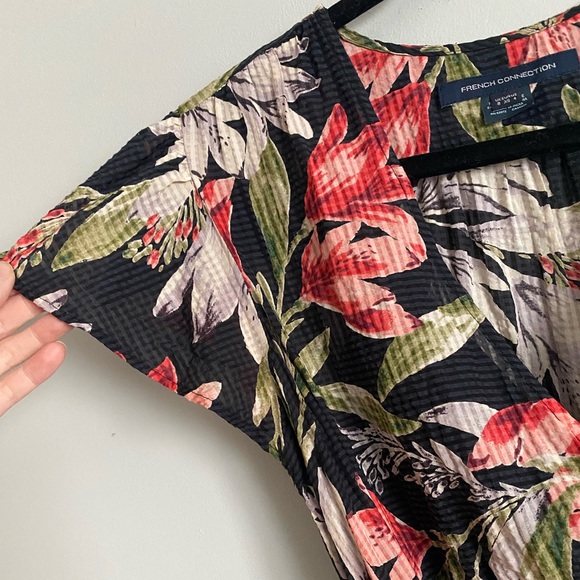 French Connection floral wrap mini dress - Picture 6 of 14
